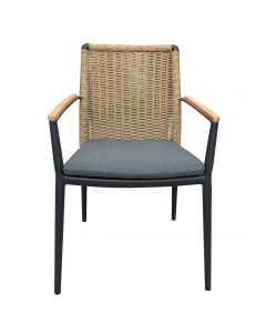 Sessel Graz Alu-Teak mit Kissen