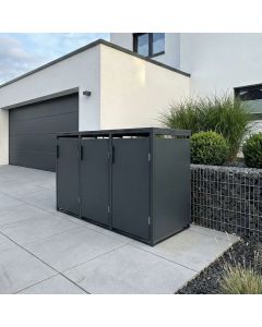 FERRUM Mülltonnenbox Erweiterung anthrazit | für 120 und 240 Liter Tonnen