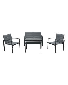 Garnitur Loungeset 4-teilig Stahl