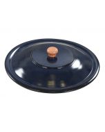 Gulaschkessel Deckel Emaille schwarz