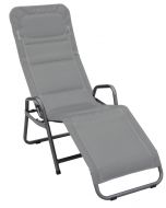 Kippliege premium gepolstert grau