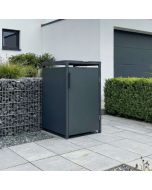 FERRUM Mülltonnenbox anthrazit | verzinkt & pulverbeschichtet | für 120 und 240 Liter Tonnen